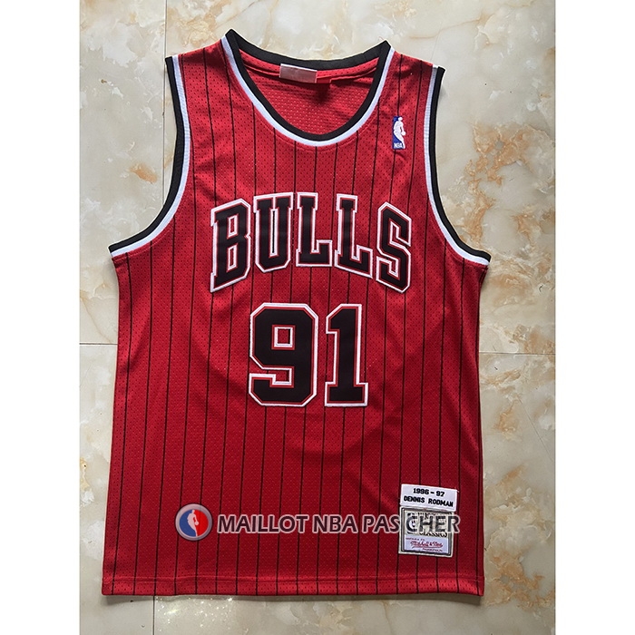 Maillot Chicago Bulls Dennis Rodman Mitchell & Ness 1996-97 Rouge
